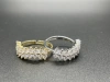 Double-layer micro-inlaid zircon open gold-plated copper adjustable copper women's ring Specification image